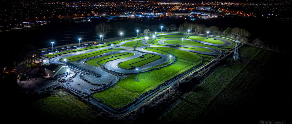 Tamworth circuit at night