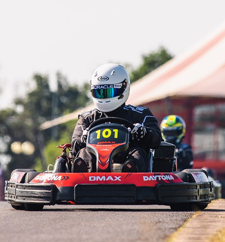 Adult racers on the grid