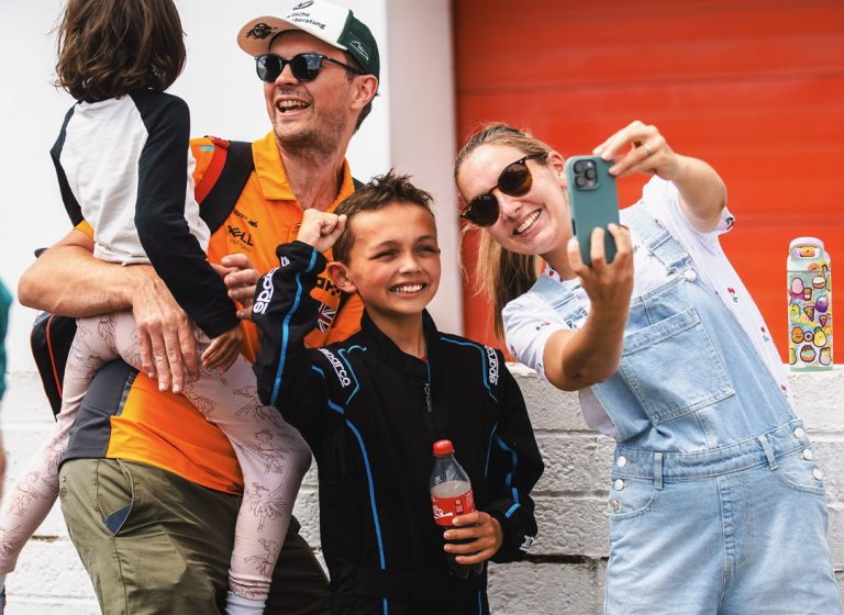 Children's birthday party at the track